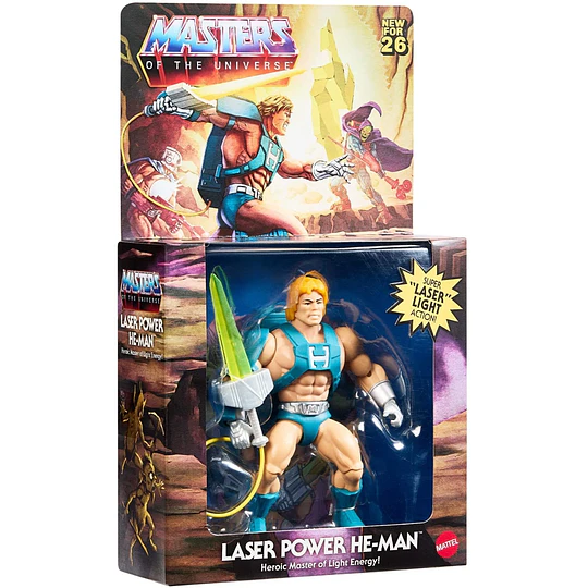 Laser Power He-Man Deluxe [Mattel Creations Exclusive] Origins Masters of the Universe MOTU
