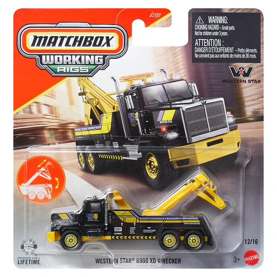 Western Star 6900 XD Wrecker Working Rigs Matchbox