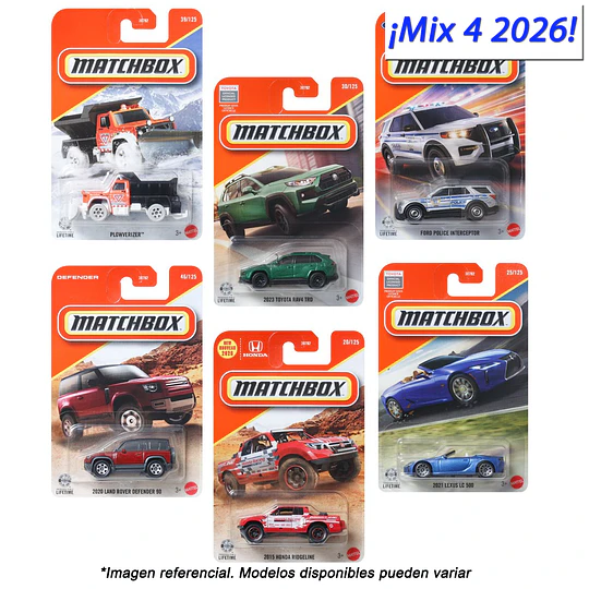 Vehículo Matchbox Básico Car Collection 1:64