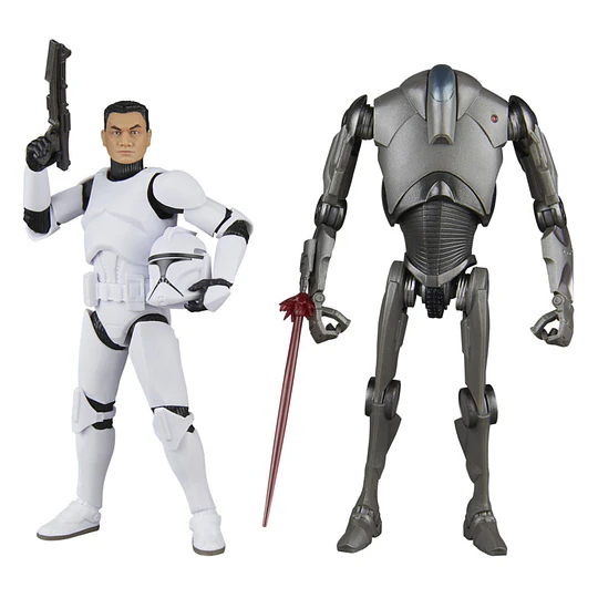 Phase I Clone Trooper & Super Battle Droid 2-Pack The Black Series 6