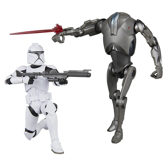 Phase I Clone Trooper & Super Battle Droid 2-Pack The Black Series 6