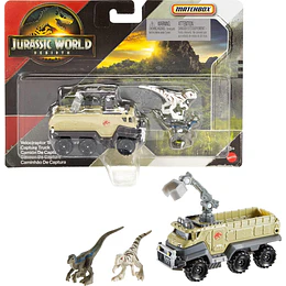 Velociraptor "Blue" & Atrociraptor Capture Truck Jurassic World Rebirth Matchbox