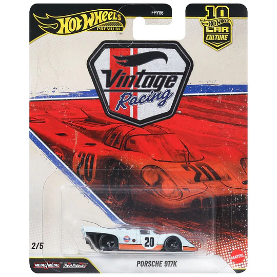 Porsche 917K Vintage Racing Car Culture Hot Wheels Premium 1:64