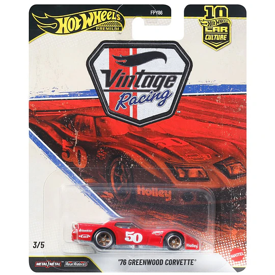 '78 Greenwood Corvette Vintage Racing Car Culture Hot Wheels Premium 1:64