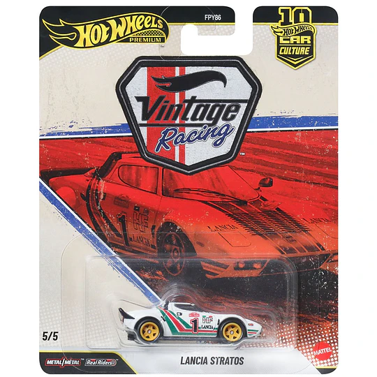 Lancia Stratos Vintage Racing Car Culture Hot Wheels Premium 1:64