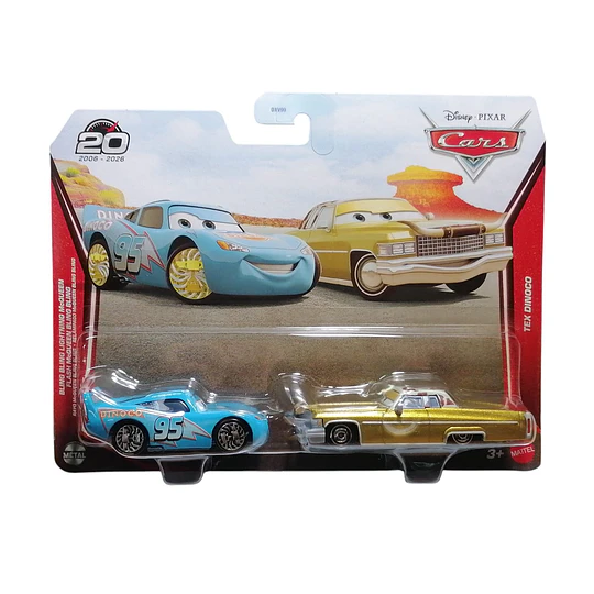 Bling Bling Lightning McQueen & Tex Dinoco [20th Anniversary] 2-Pack Cars