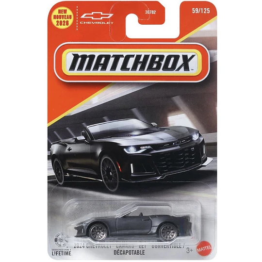 2024 Chevrolet Camaro ZL1 Convertible Vehículo Matchbox Básico Car Collection 1:64