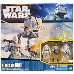 [CAJA ABIERTA] Attack On Hoth (AT-ST, E-Web Cannon y 3 figuras) SOTDS 3,75"