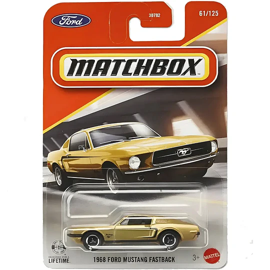 1968 Ford Mustang Fastback Vehículo Matchbox Básico Car Collection 1:64
