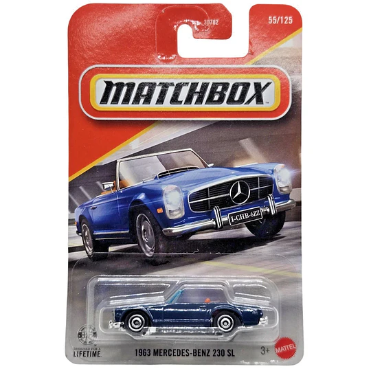 1963 Mercedes-Benz 230 SL Vehículo Matchbox Básico Car Collection 1:64