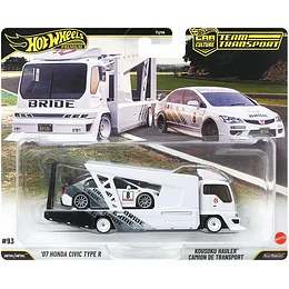 '07 Honda Civic Type R #93 Team Transport Hot Wheels Premium 1:64