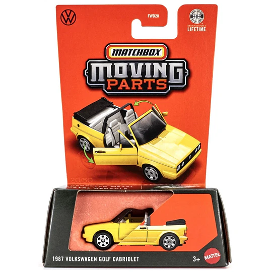 1987 Volkswagen Golf Cabriolet Moving Parts Matchbox