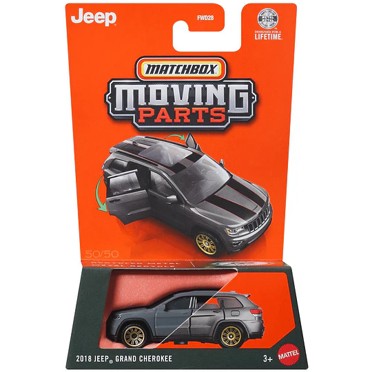 2018 Jeep Grand Cherokee Moving Parts Matchbox