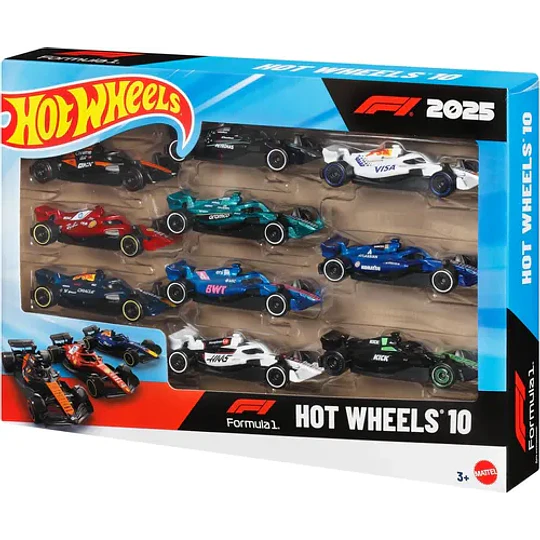 10-Pack F1 2025 Formula 1 Hot Wheels