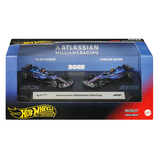 Atlassian Williams Racing (#23 y #55) 2-Pack Formula 1 Hot Wheels Premium 1:64