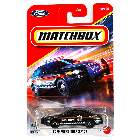 Ford Police Interceptor Vehículo Matchbox Básico Car Collection 1:64