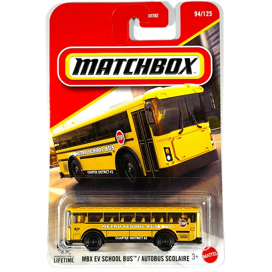 MBX EV School Bus Vehículo Matchbox Básico Car Collection 1:64