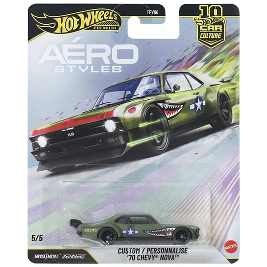 Custom '70 Chevy Nova Aéro Styles Car Culture Hot Wheels Premium