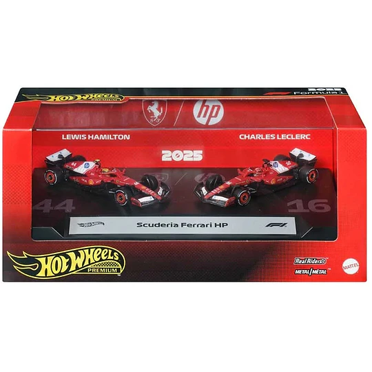 Scuderia Ferrari HP (#16 y #44) 2-Pack Formula 1 Hot Wheels Premium 1:64