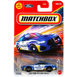 2025 Ford Mustang Police Vehículo Matchbox Básico Car Collection 1:64