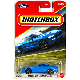 '19 Ford Mustang Coupe Vehículo Matchbox Básico Car Collection 1:64