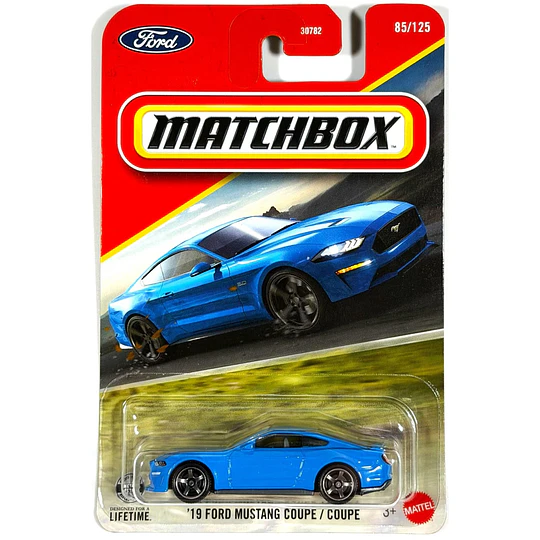 '19 Ford Mustang Coupe Vehículo Matchbox Básico Car Collection 1:64