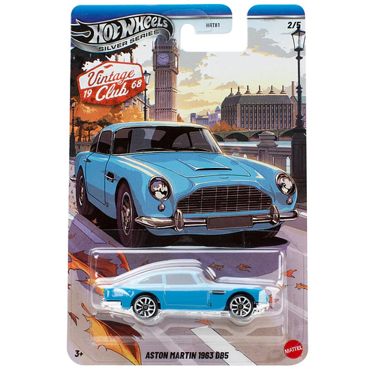 Aston Martin 1963 DB5 Vintage Club 1968 Hot Wheels Silver Series