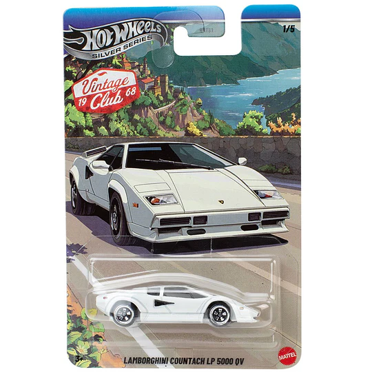 Lamborghini Countach LP 5000 QV Vintage Club 1968 Hot Wheels Silver Series