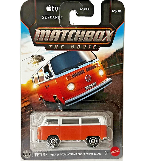 1973 Volkswagen T2B Bus The Movie Vehículo Matchbox Básico Car Collection 1:64