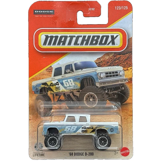 '68 Dodge D-200 Vehículo Matchbox Básico Car Collection 1:64