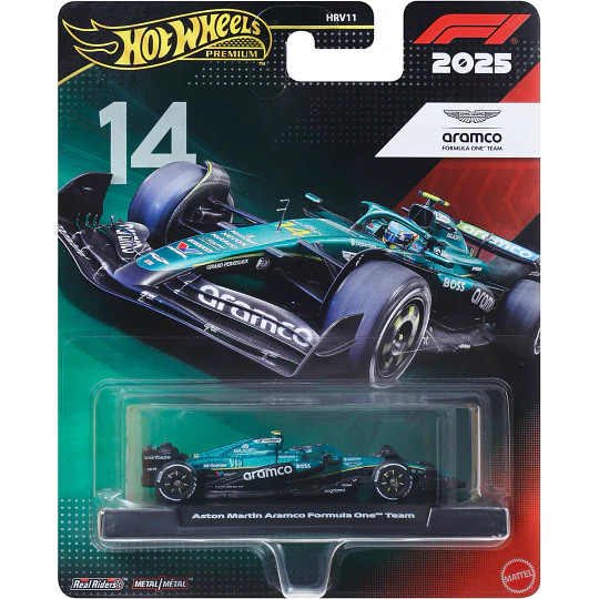 Aston Martin Aramco Formula One Team (#14) Formula 1 2025 Hot Wheels Premium 1:64