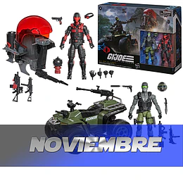 Snake Eyes & Varmint ATV vs. Stealth Viper & Cobra Stealth Flight Pod (Trubble Bubble) Set G.I. Joe Classified Series 6"