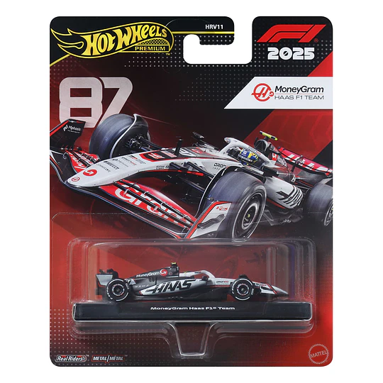MoneyGram Haas F1 Team (#87) Formula 1 2025 Hot Wheels Premium 1:64