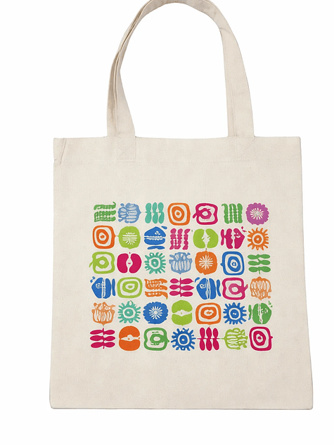 Bolso tote bag algodón 100% Mosaico + empaque 2