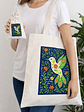 Bolso tote bag algodón 100% Colibrí + empaque - Miniatura 1