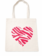 Bolso tote bag algodón 100% Corazón Cebra + empaque - Miniatura 2