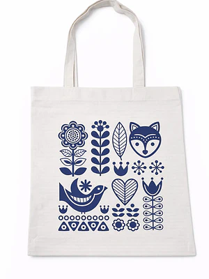 Bolso tote bag algodón 100% Cuento Nórdico + empaque