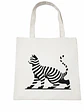 Bolso tote bag algodón 100% Felina Cebra + empaque - Miniatura 2
