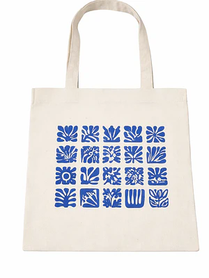 Bolso tote bag algodón 100% Selva Azul + empaque