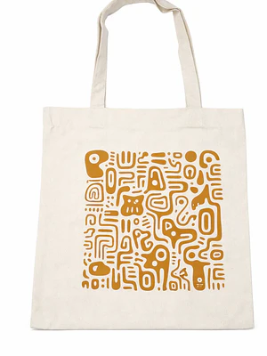 Bolso tote bag algodón 100% Tribu Ocre + empaque