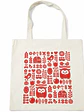 Bolso tote bag algodón 100% Bosque Nórdico Rojo - Miniatura 2