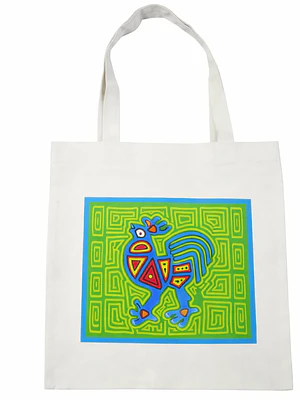 Bolso tote bag algodón 100% Gallo andino + empaque