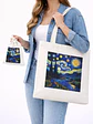 Bolso tote bag algodón 100% Noche Estrellada + empaque - Miniatura 1