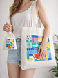 Bolso tote bag algodón 100% Playa & Sol + empaque - Miniatura 1