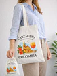 Bolso tote bag algodón 100% Atardecer Cartagenero + empaque - Miniatura 1