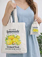 Bolso tote bag algodón 100% Verano Cítrico + empaque - Miniatura 1
