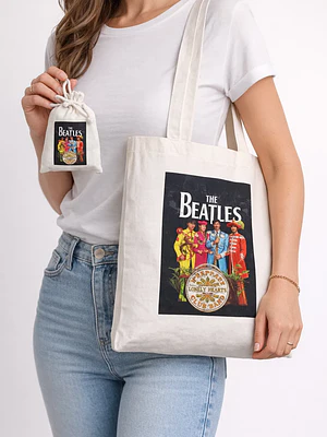 Bolso tote bag algodón 100% Beatle Retro + empaque