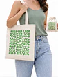 Bolso tote bag algodón 100% Hoja Verde + empaque - Miniatura 1