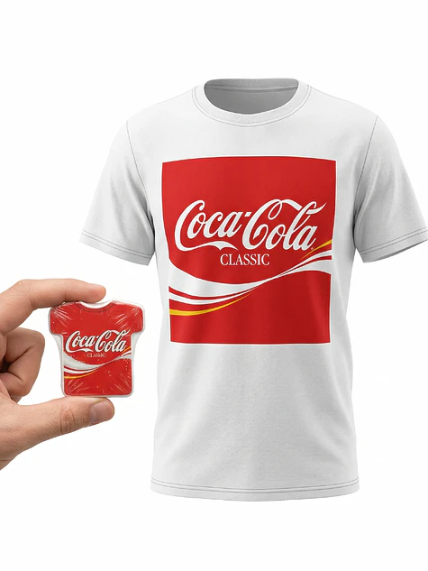 Camiseta cuello redondo comprimida promocional para empresas forma de camiseta 3