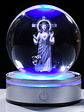 Movdyka 3D Crystal Ball Jesus Statue Christian Gift for Women & Men - Laser Engraved Sacred Heart of Jesus Figurine with Night Light Base - thumbnail 6